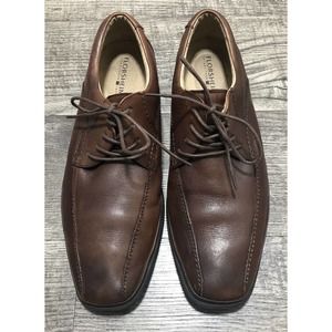 Florsheim Men's Oxford Brown Leather Dress Shoes Loafers Lace Up Tie Size 9D